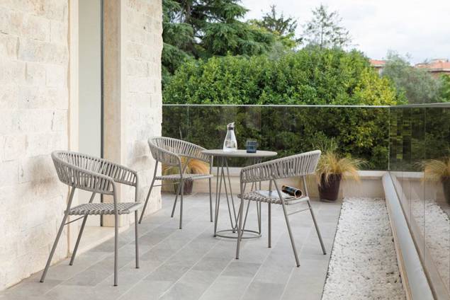 Lima Gartenstuhl stapelbar Stahl 5