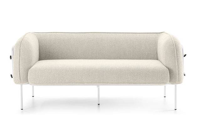 Lipari 2er Loungebank Stahl 3