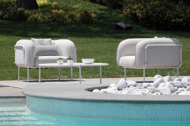 Lipari 2er Loungebank Stahl 6