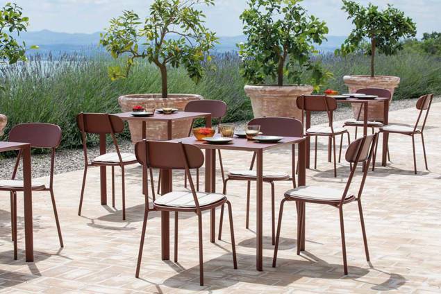 Livigno Gartentisch Stahl 70x70 cm 3