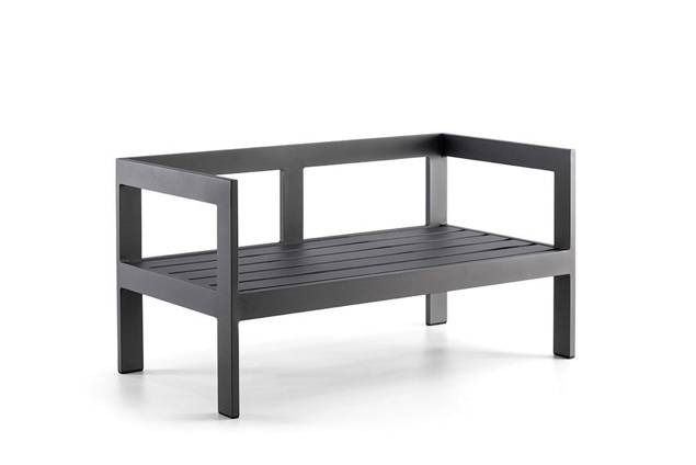 Livorno 2er Diningbank Aluminium