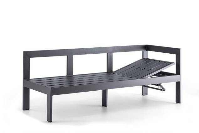 Livorno 3er Diningbank Aluminium 7