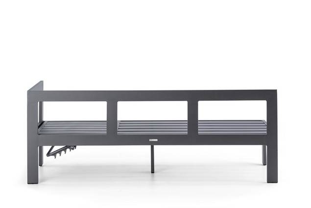 Livorno 3er Diningbank Aluminium 12