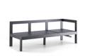 Livorno 3er Diningbank Aluminium