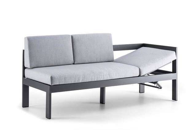 Livorno 3er Dininglounge Bank links Aluminium 11