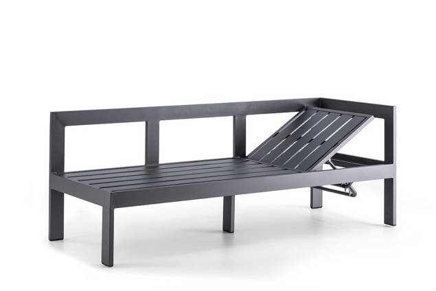 Livorno 3er Dininglounge Bank links Aluminium 3