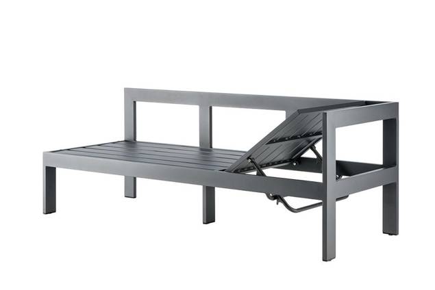 Livorno Banc de lounge dînatoire 3 places droite aluminium 8