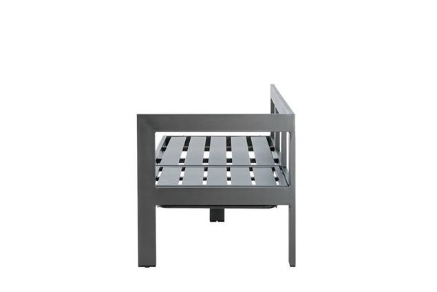 Livorno Banc de lounge dînatoire 3 places droite aluminium 11