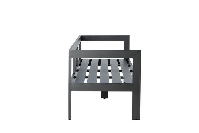 Livorno 3er Dininglounge Bank Aluminium  2