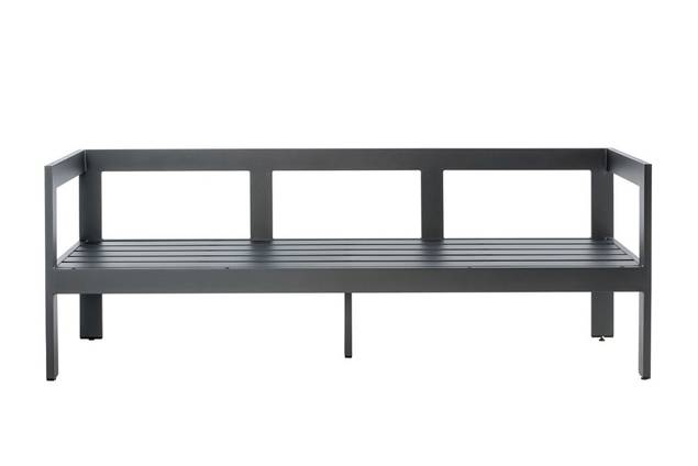 Livorno 3er Dininglounge Bank Aluminium  4