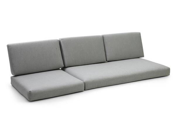 Livorno 3er Dininglounge Bank Aluminium  12