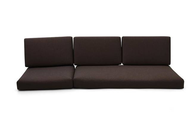 Livorno Banc de lounge dînatoire 3 places droite aluminium 15