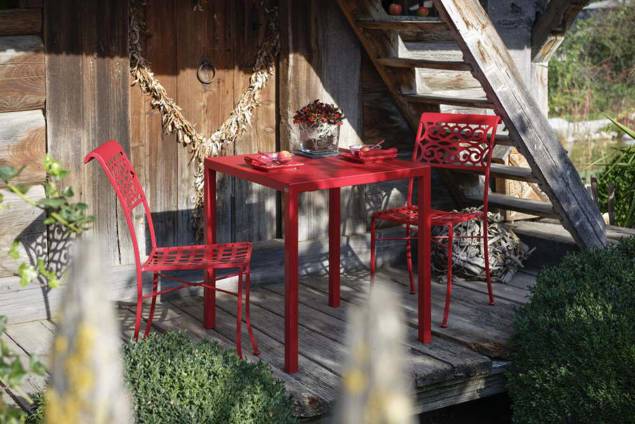 Locarno Table de jardin acier 70x70 cm 3