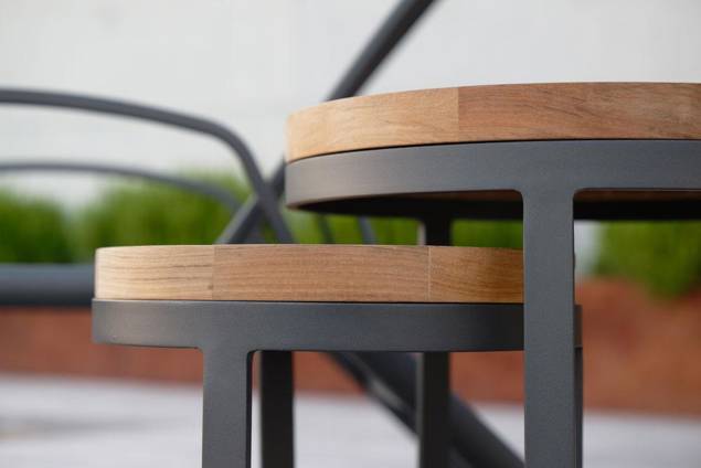 Lucca Beistelltisch Set Aluminium Ø 45 cm 5