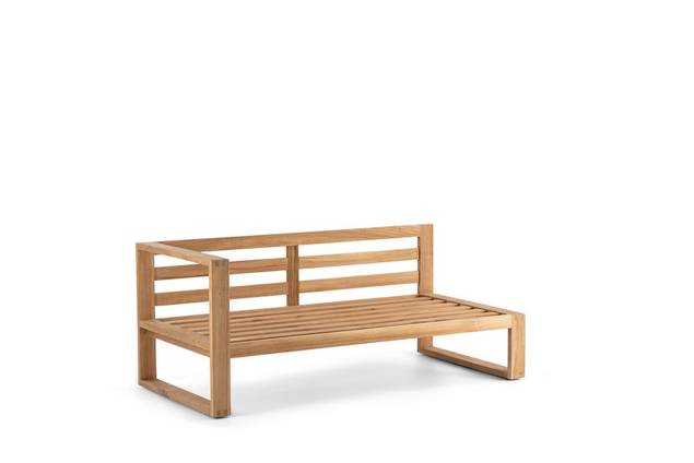 Madeira 2er Loungebank rechts Holz 1