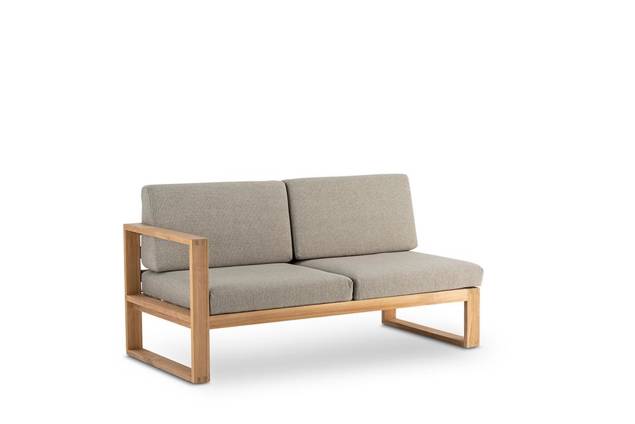 Madeira 2er Loungebank rechts Holz 2