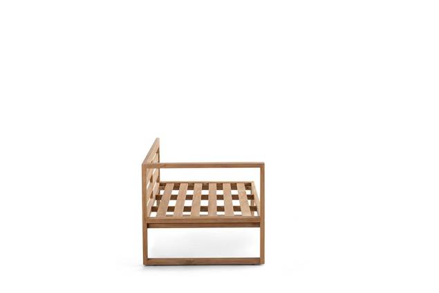 Madeira 2er Loungebank rechts Holz 4