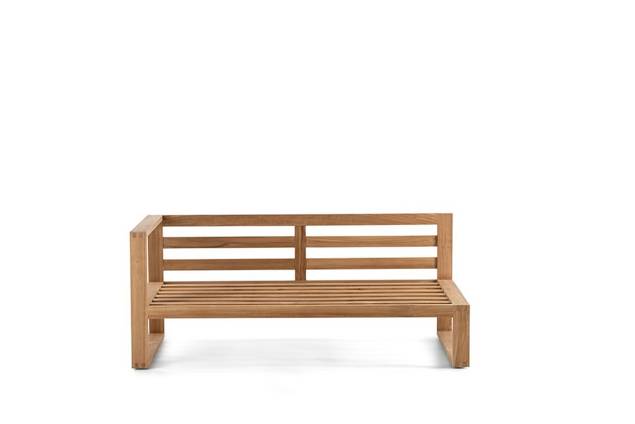 Madeira 2er Loungebank rechts Holz 6