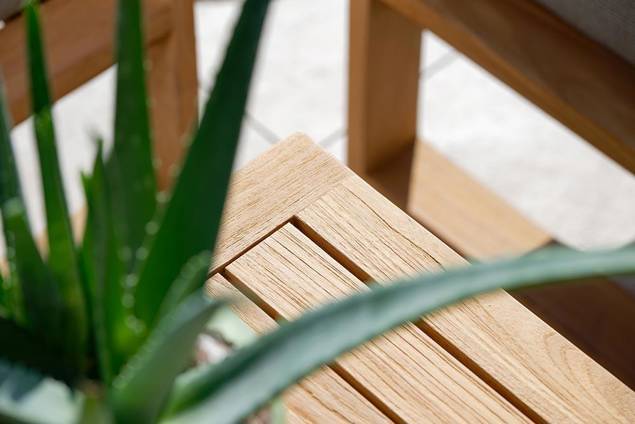 Madeira 2er Loungebank Teak Holz 3