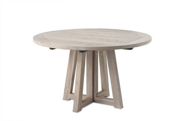 Madeira Table de jardin ronde teck bois