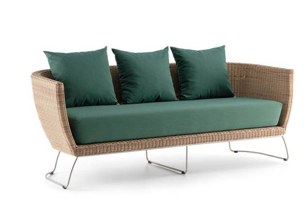 Madonna II Banc lounge 3 places rotin 2