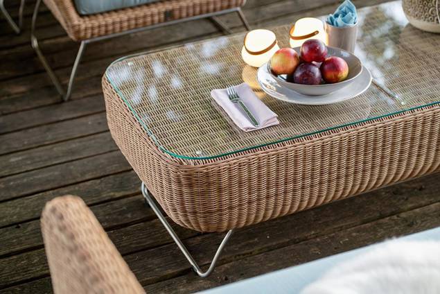 Madonna II Banc lounge 3 places rotin 11
