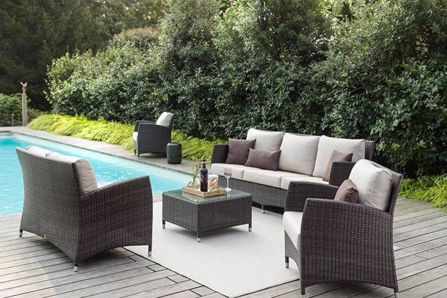 Madrid II Loungehocker Rattan 5