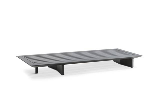 Manhattan Banc lounge 2 places avec table d'appoint aluminium 1