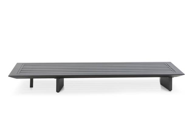 Manhattan Banc lounge 2 places avec table d'appoint aluminium 2
