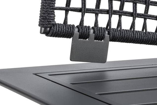 Manhattan Banc lounge 2 places avec table d'appoint aluminium 4