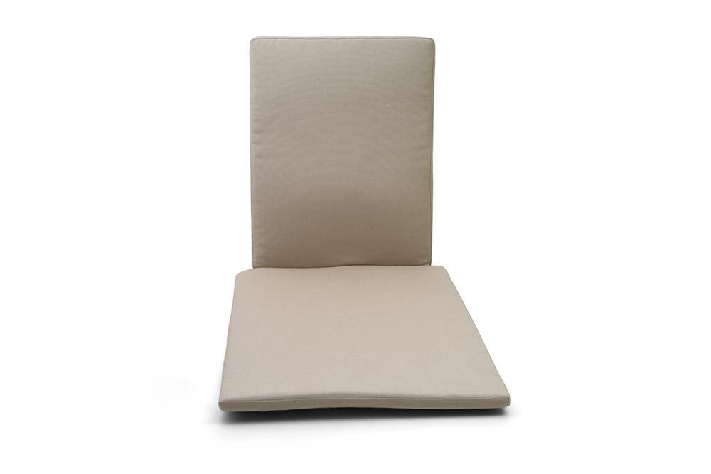 Coussin Pour Chaise Longue D'extérieur 180x55 Cm - Remplissage Mousse+fibres, Housse Polyester, Avec Sangles De Fixation, Marron - 11