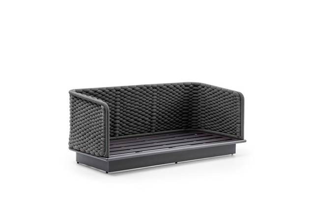 Messina 2er Loungebank Aluminium 5