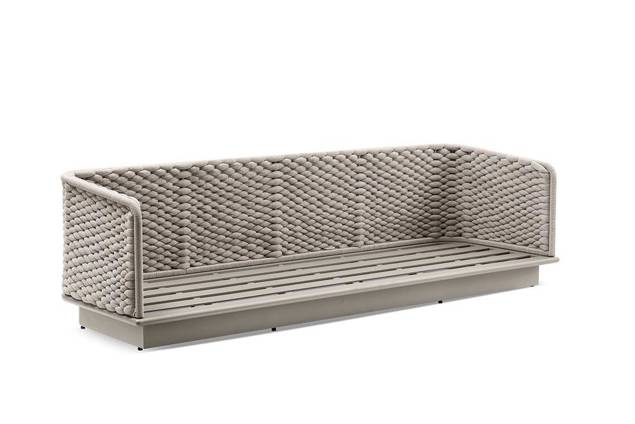 Messina 3er Loungebank Aluminium 7