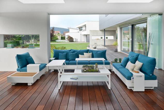 Miami Loungetisch Aluminium 96x85 cm 5