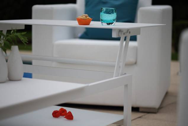 Miami Loungetisch Aluminium 96x85 cm 7