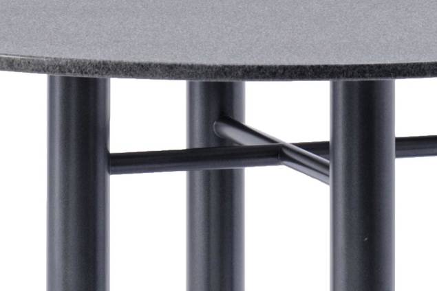 Modern Table de jardin ronde fonte d'acier Ø 115 cm 2