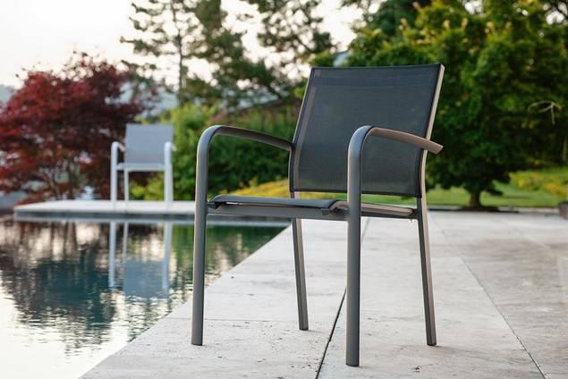 Mont Blanc Gartenstuhl stapelbar Aluminium 8