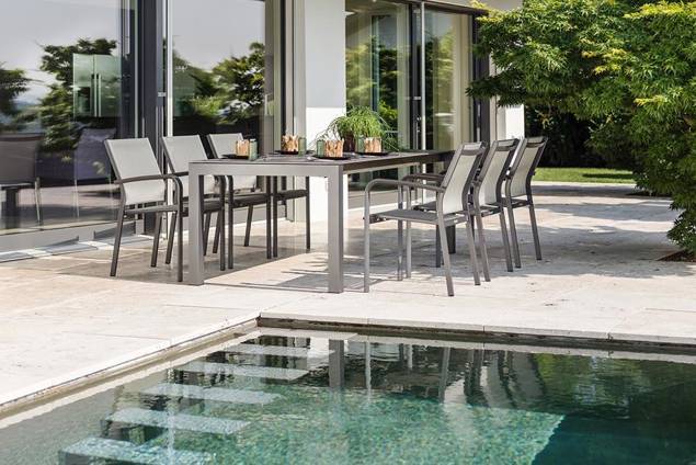 Mont Blanc Gartenstuhl stapelbar Aluminium 3