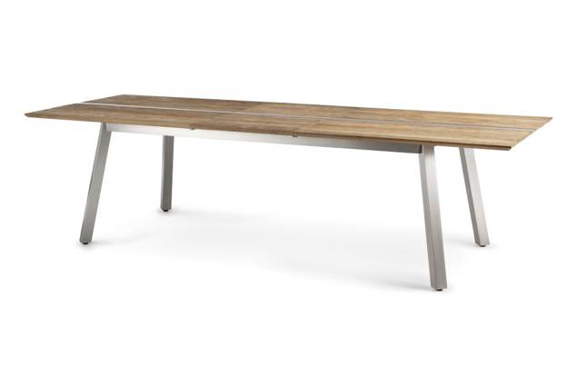 Gartentisch ausziehbar Holz 160/220x100 cm MONTANA Hunn Gartenmöbel
