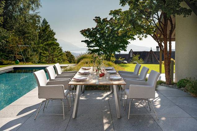 Montana Table de jardin à rallonge bois 160/220x100 cm 13