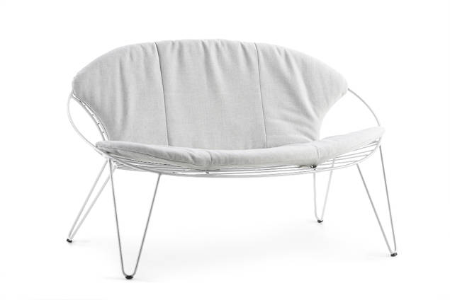 Montreal Banc lounge 2 places acier inoxydable 2