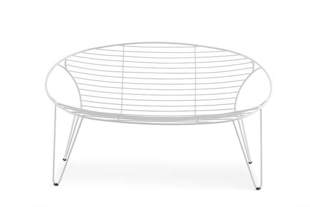 Montreal Banc lounge 2 places acier inoxydable 6