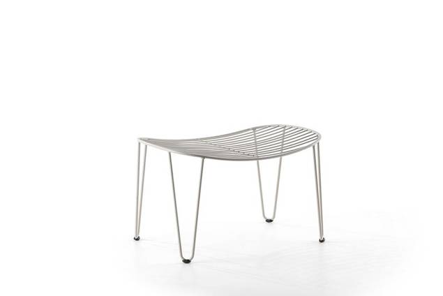 Montreal Loungehocker Edelstahl