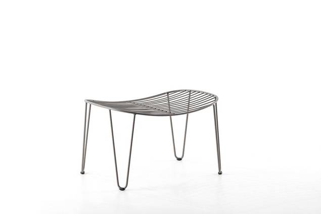 Montreal Loungehocker Edelstahl
