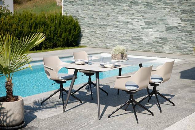 Narvik Gartenstuhl höhenverstellbar Aluminium 9