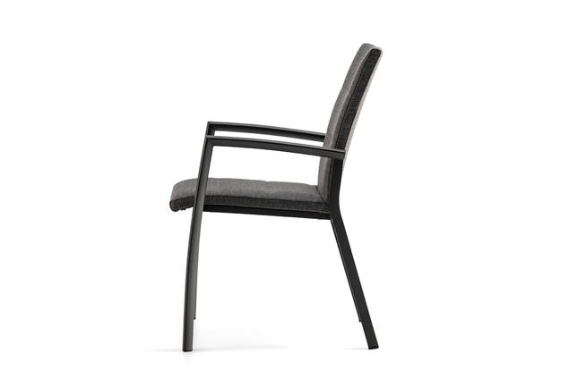 Oslo Chaise de jardin empilable aluminium 1