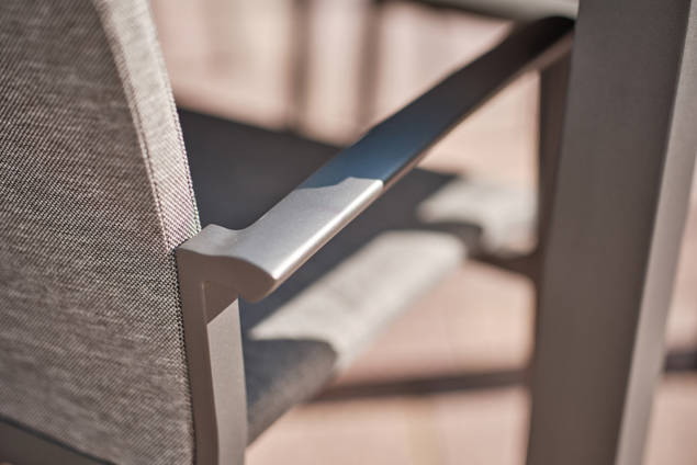 Oslo Chaise de jardin empilable aluminium 5