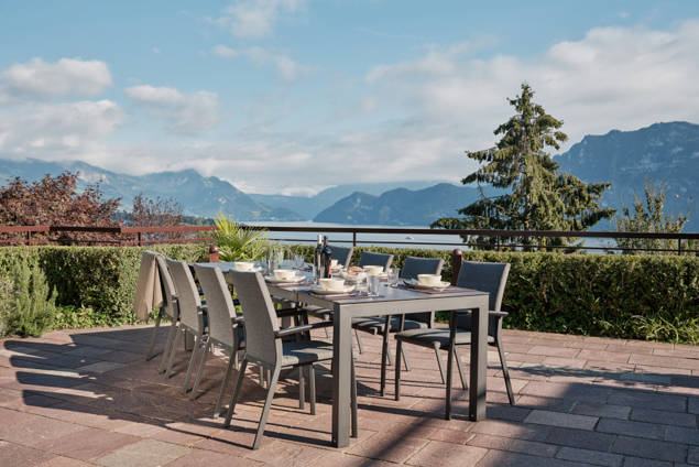 Oslo Chaise de jardin empilable aluminium 7