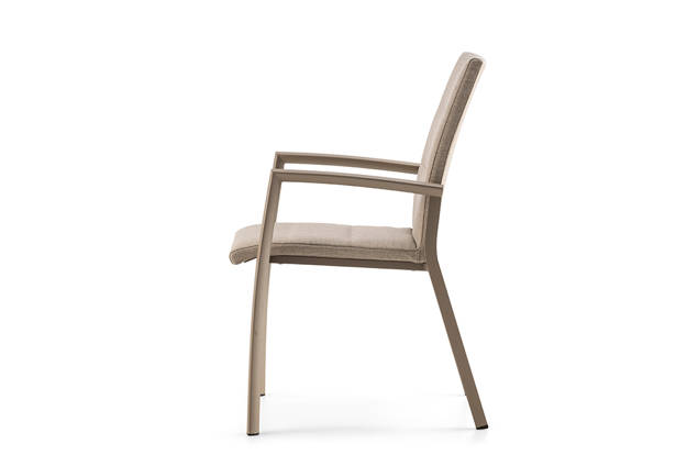 Oslo Chaise de jardin empilable aluminium 1