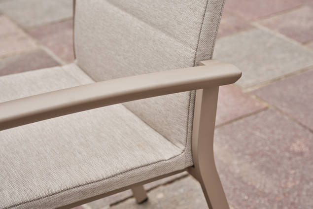 Oslo Chaise de jardin empilable aluminium 6